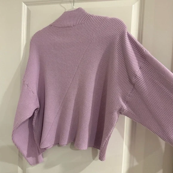 Maeve The Meredith Mock-neck Sweater-Lavender - Picture 10 of 11